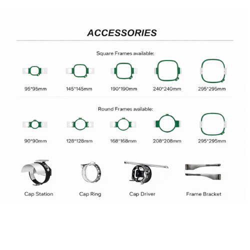 Aries embroidery accessories and hoops