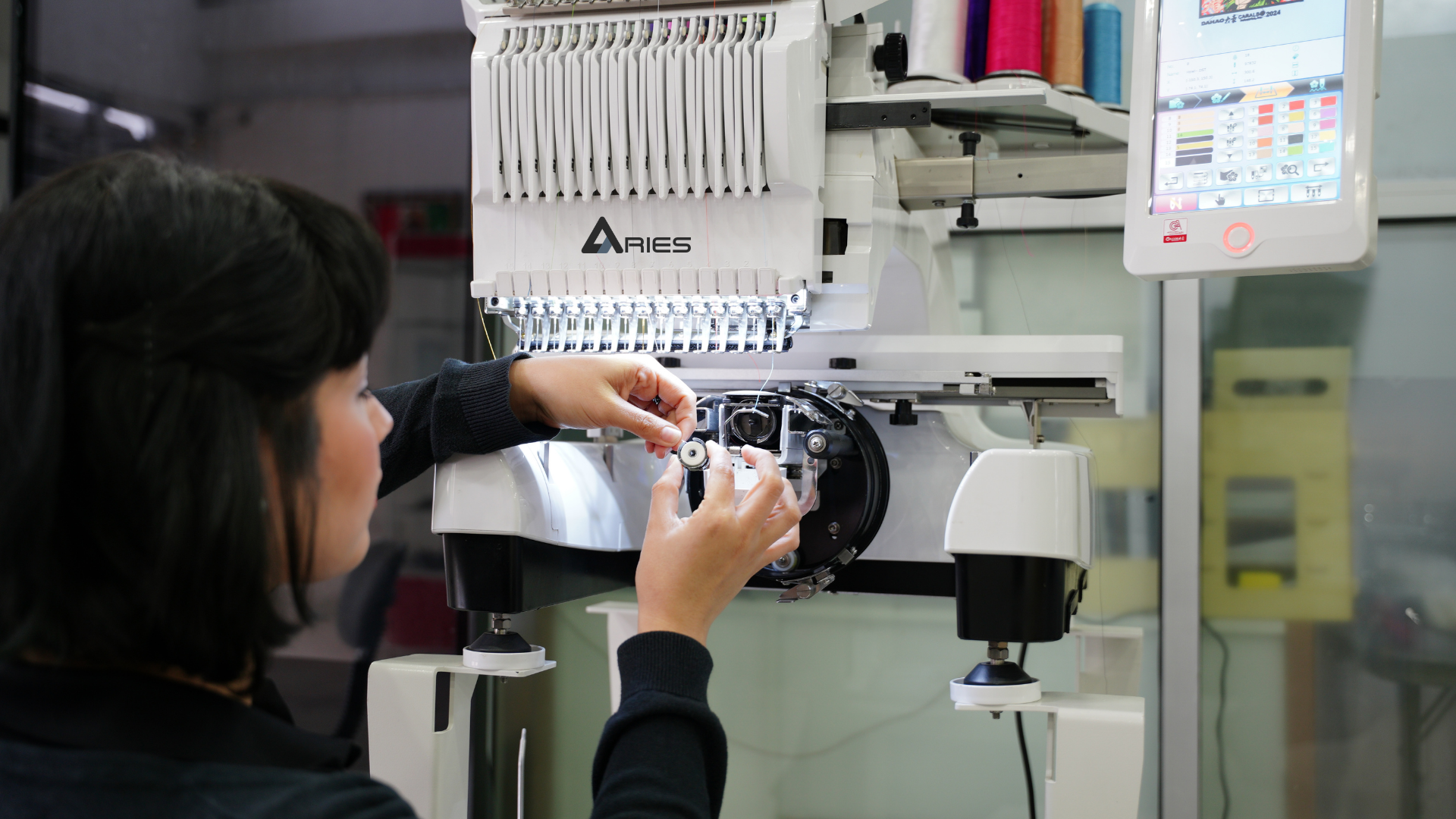 Aries Embroidery Machine Training